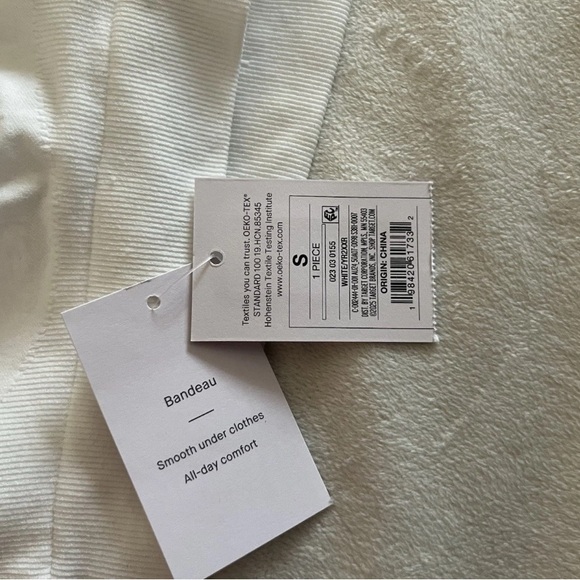 Auden Womens Bandeau Bra Size Small White Strapless Padded Wireless Pullover - Picture 4 of 5